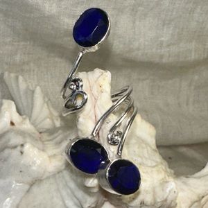 London Blue Quartz multi-gem handcrafted ring